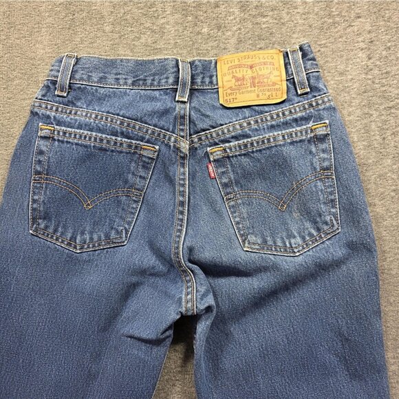 Vintage Levis 517 Jeans Womens 5 Juniors Blue Bootcut Low Rise Made USA 90s - Picture 3 of 10